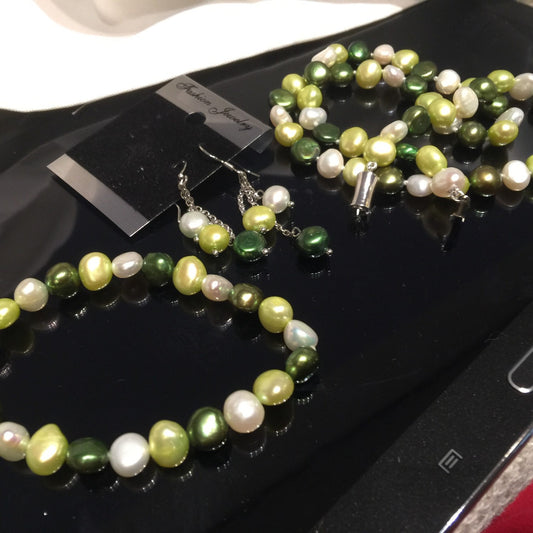 7-8-9mm Round Mixed Color Freshwater Bracelet