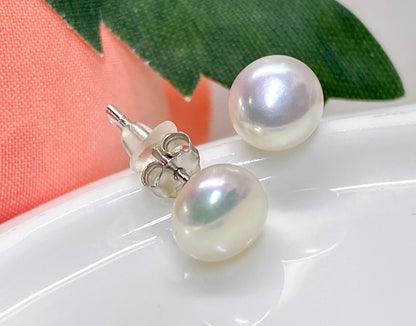 AAA 7-7.5mm 925 Sterling Silver Freshwater Pearl Studs