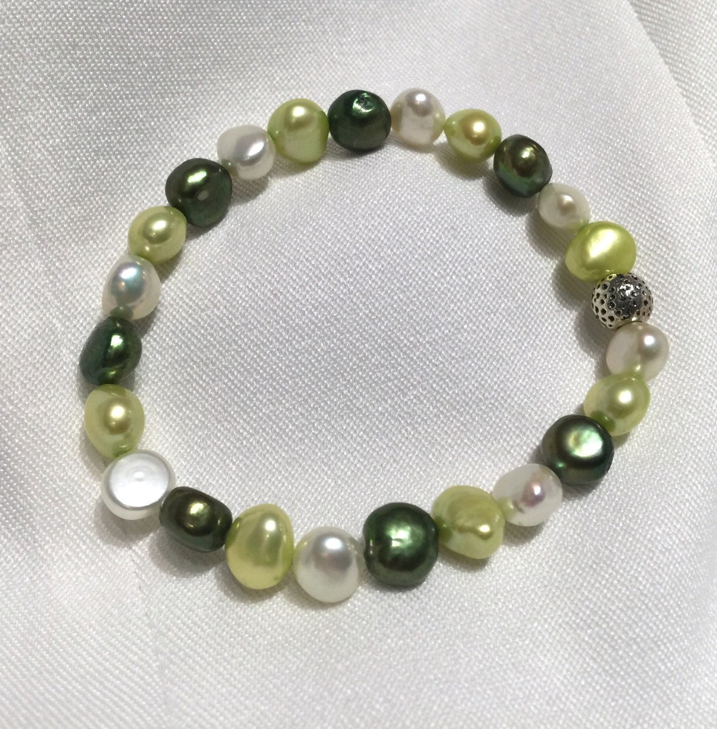 7-8-9mm Round Mixed Color Freshwater Bracelet