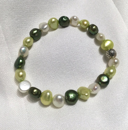 7-8-9mm Round Mixed Color Freshwater Bracelet