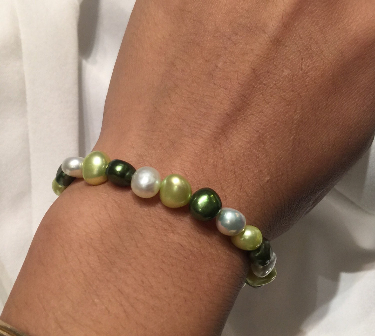 7-8-9mm Round Mixed Color Freshwater Bracelet