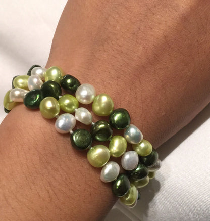 7-8-9mm Round Mixed Color Freshwater Bracelet